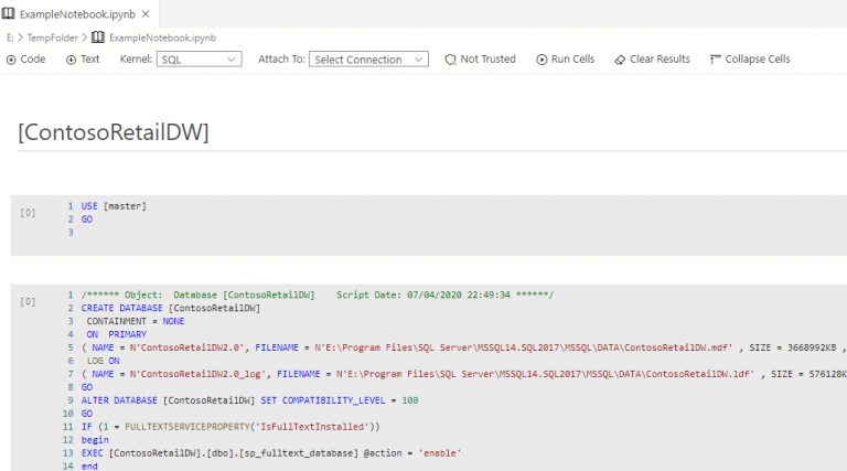 You can now script your database objects as a Notebook using SQL Server ...