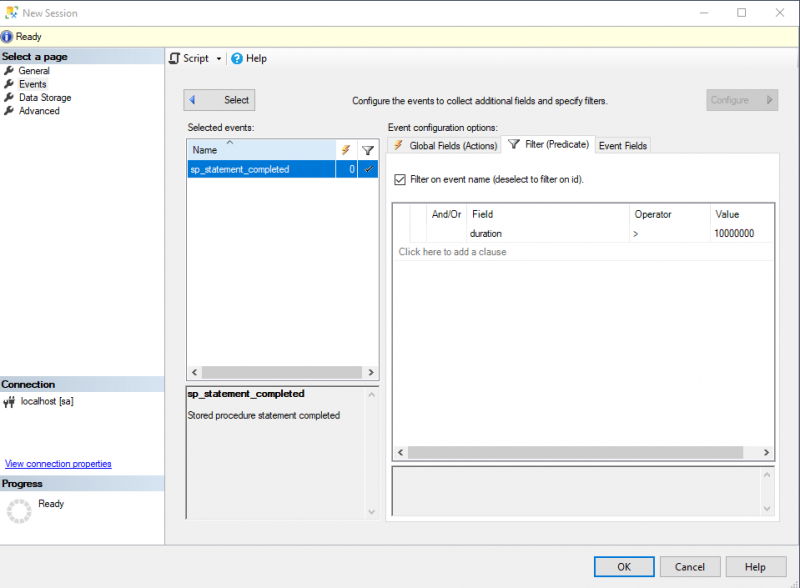 There's a Bug with Extended Events creation in SQL Server Management ...
